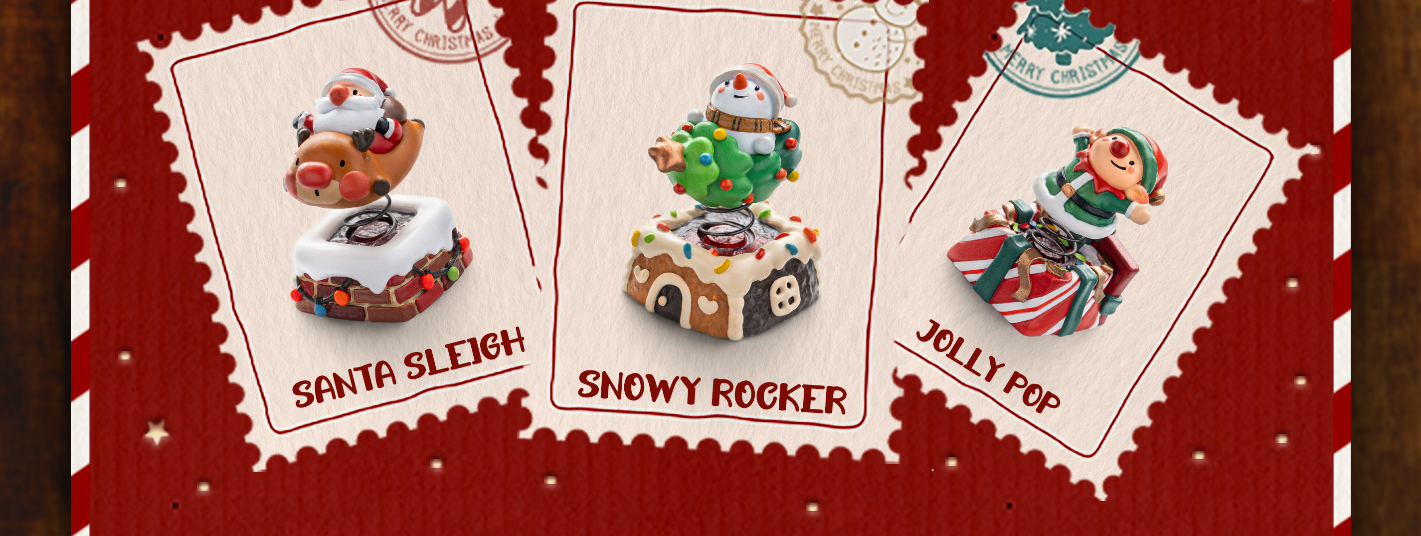 キーボード Dwarf Factory ArtiSANTA Christmas Dwarf Factory ArtiSANTA Christmas Artisan Keycaps – Jingle